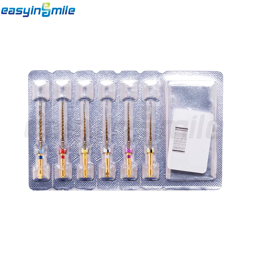 6pcs/pack Easyinsmile Dental Endo Gold Files X-Pro Large NITI Taper Rotary Endodontic File SX S1 F1 F2 F3 21MM 25MM 31MM
