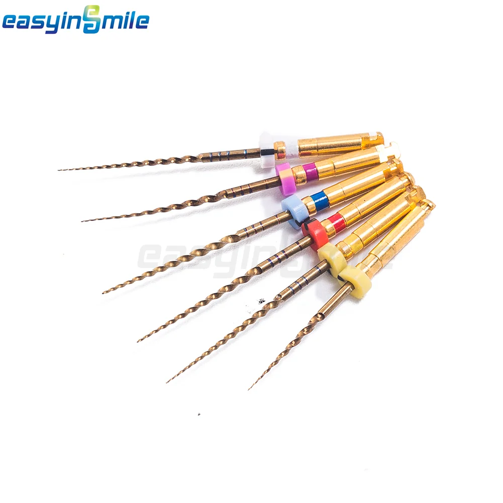 6pcs/pack Easyinsmile Dental Endo Gold Files X-Pro Large NITI Taper Rotary Endodontic File SX S1 F1 F2 F3 21MM 25MM 31MM