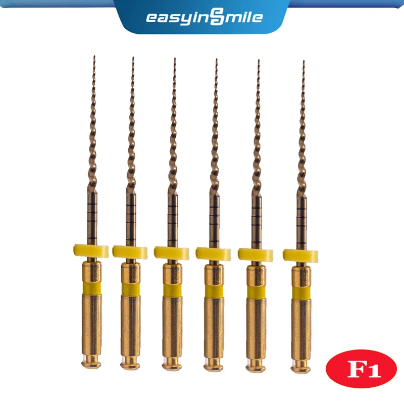 6pcs/pack Easyinsmile Dental Endo Gold Files X-Pro Large NITI Taper Rotary Endodontic File SX S1 F1 F2 F3 21MM 25MM 31MM