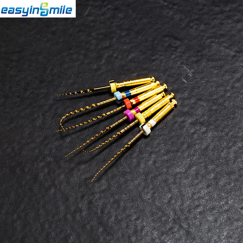6pcs/pack Easyinsmile Dental Endo Gold Files X-Pro Large NITI Taper Rotary Endodontic File SX S1 F1 F2 F3 21MM 25MM 31MM