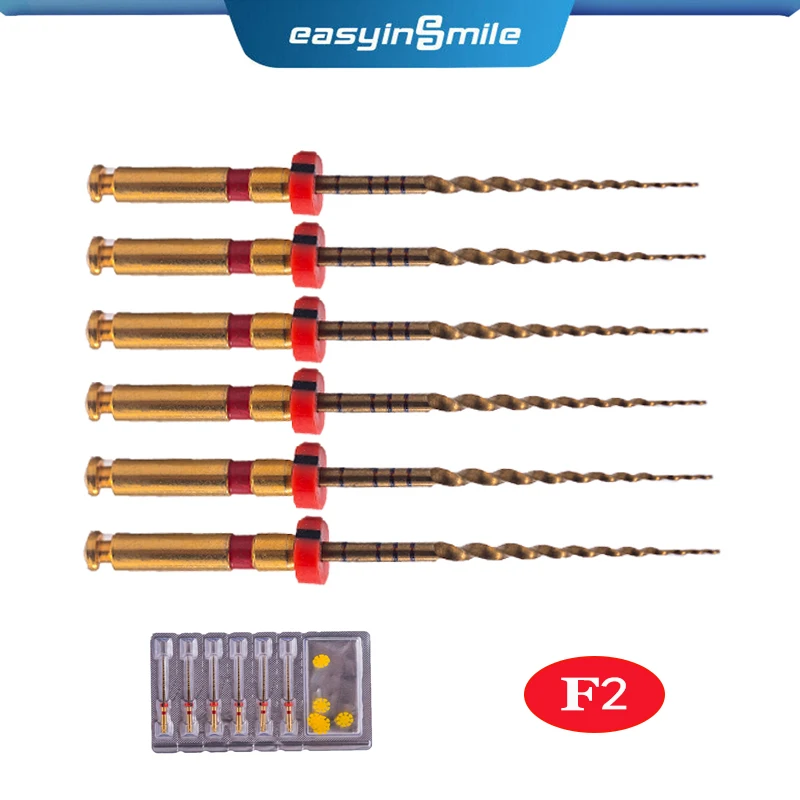 6pcs/pack Easyinsmile Dental Endo Gold Files X-Pro Large NITI Taper Rotary Endodontic File SX S1 F1 F2 F3 21MM 25MM 31MM