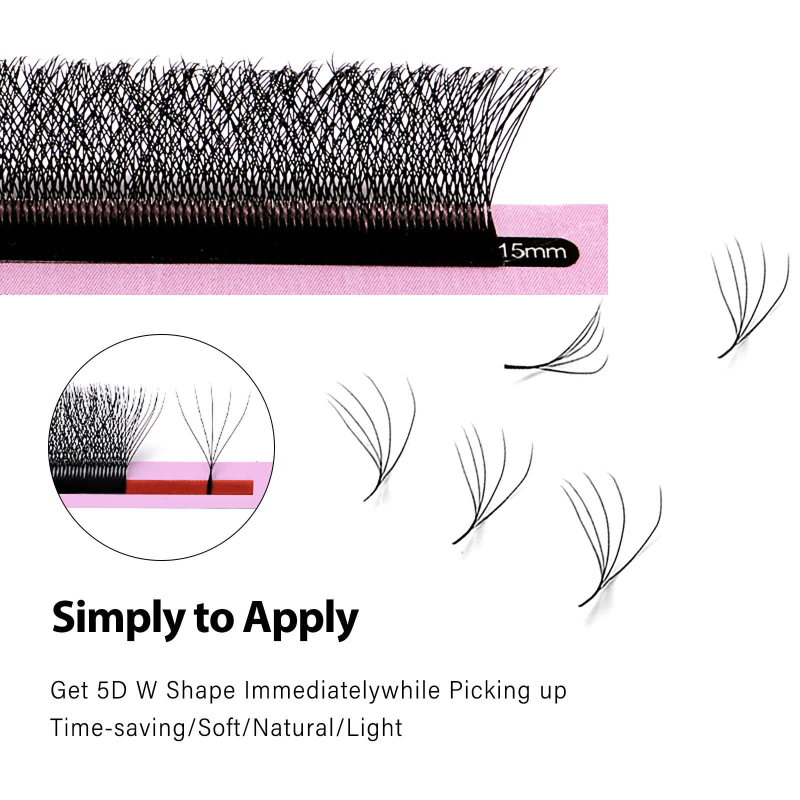 Veyes Inc W Shape Eyelash Extensions Veyelash Automatic Flowering Bloom 3D 4D 5D 6D Premade fans Natural Soft Dense Individual