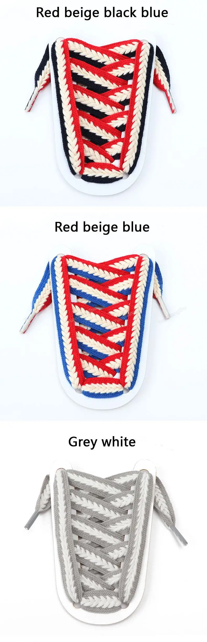 Colorblock Shoelaces for Sneakers Quality 1.5cm Widen Flat Shoelace Brand Cotton Laces for Shoes 100/120/140/160CM Shoestrings
