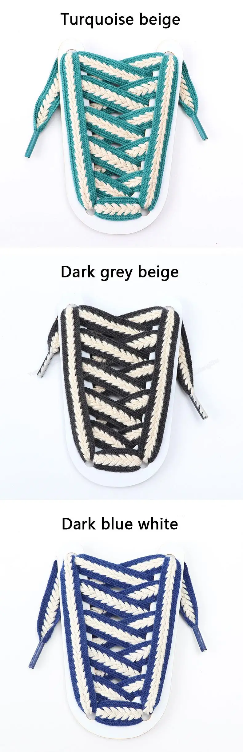 Colorblock Shoelaces for Sneakers Quality 1.5cm Widen Flat Shoelace Brand Cotton Laces for Shoes 100/120/140/160CM Shoestrings