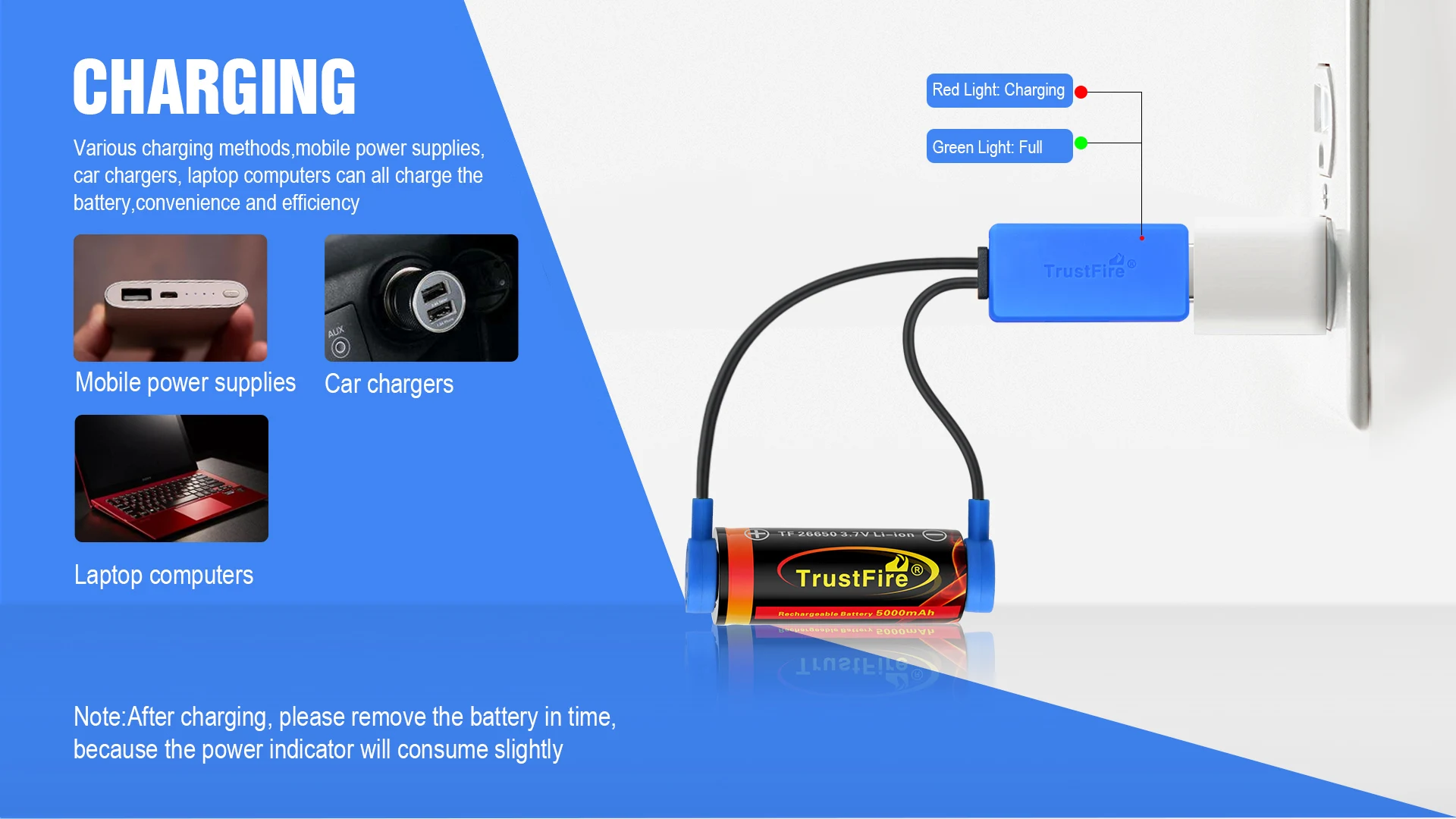 TrustFire UC10 Magnetic Battery Charger with Power Bank Function Universal Charger for Li-ion 32650 21700 16340 26650 18650 Cell