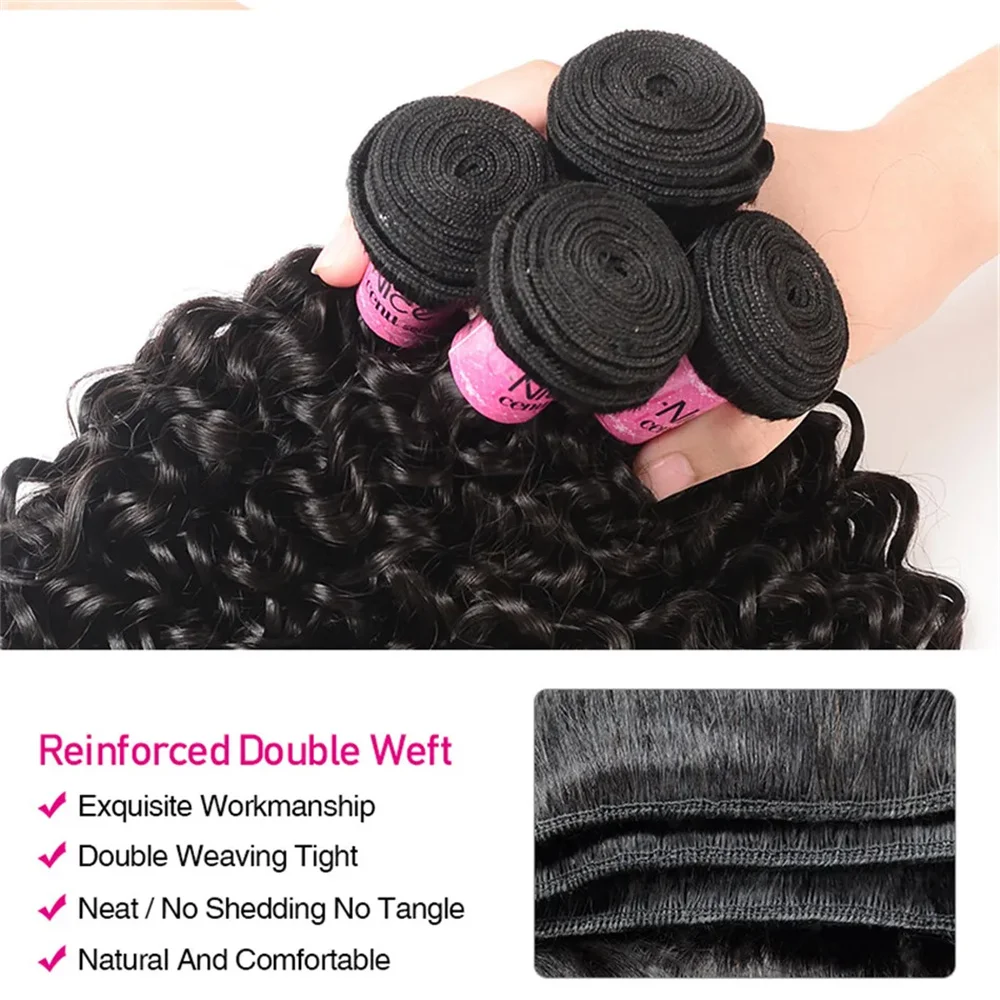 UNice Burmese Curly Hair Bundles 3/4 PCS Lot Unprocessed Natural Color Bundles 100% Human Hair 100Grams Per Bundle