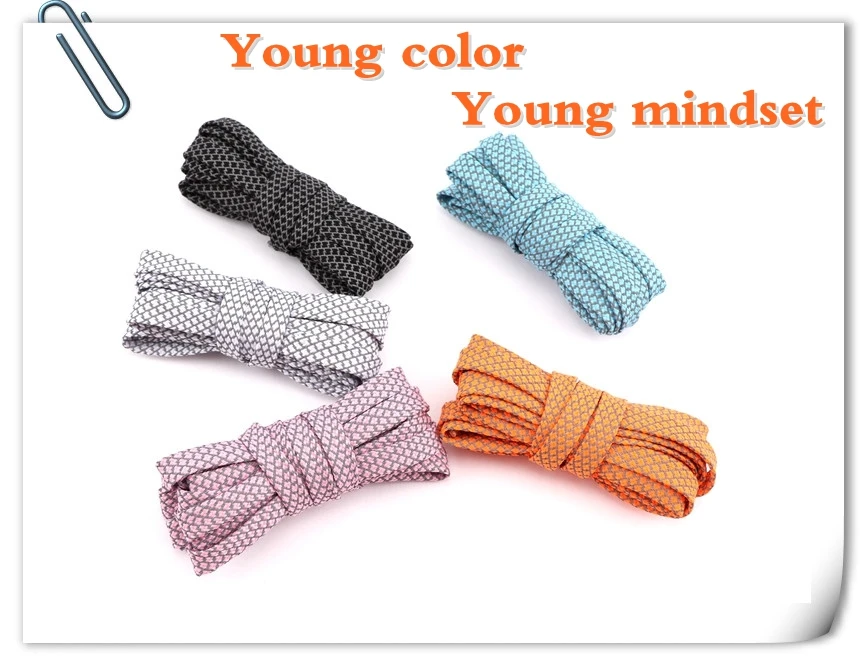 1Pair Reflective Flat Shoelaces Fluorescent Sneaker Shoestrings Sports Shoelace Running Shoes lace Adult children Shoelaces