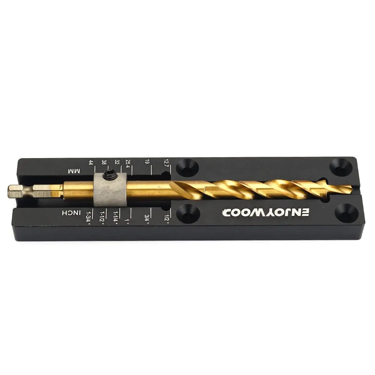 ENJOYWOOD XK4 PRO MAX Pocket Hole Jig Aluminum Alloy Adjustable Woodworking Drill Guide with Stabilizing Bar Stop Block