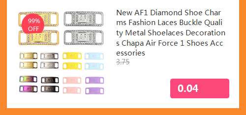 New Diamond Shoe Charms AF1 Sneaker Laces Buckle Quality Metal Shoelaces Decorations Air Force one Shoes Accessories