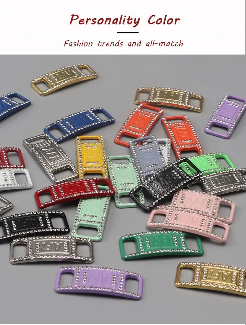 New Diamond Shoe Charms AF1 Sneaker Laces Buckle Quality Metal Shoelaces Decorations Air Force one Shoes Accessories