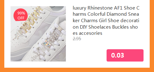 New Diamond Shoe Charms AF1 Sneaker Laces Buckle Quality Metal Shoelaces Decorations Air Force one Shoes Accessories