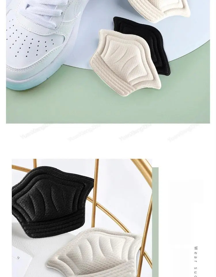 5D Comfort Heel Sticker Shoe Pads Sneaker Men Woman Insoles Anti-wear Feet Heel Protectors Adjust Size Cushion Care Inserts