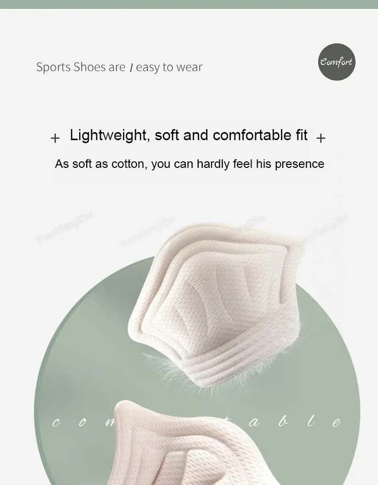 5D Comfort Heel Sticker Shoe Pads Sneaker Men Woman Insoles Anti-wear Feet Heel Protectors Adjust Size Cushion Care Inserts