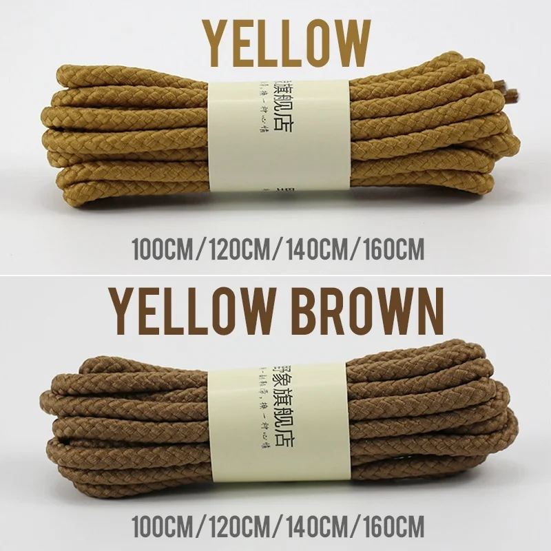 1Pair Outdoor Strong Round Shoelaces Sneaker Shoe laces High Top Walking Hiking Boot Laces Shoes Strings Quality Bold Shoelace