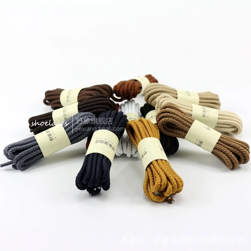 1Pair Outdoor Strong Round Shoelaces Sneaker Shoe laces High Top Walking Hiking Boot Laces Shoes Strings Quality Bold Shoelace