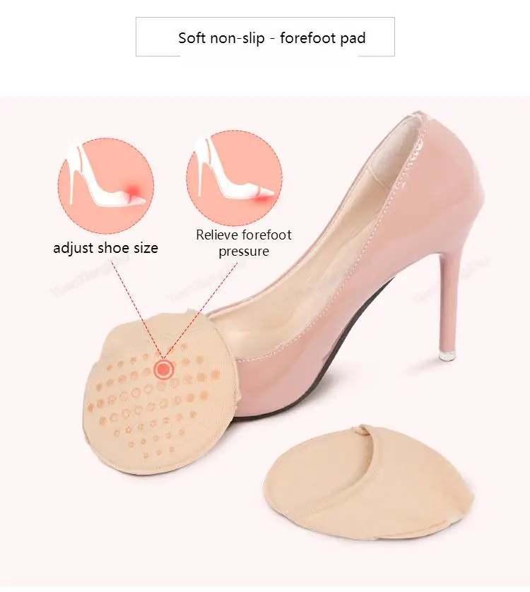 New Forefoot Pads Cotton Insoles Comfortable Shoe Pad Pain Relief Silicone Non-slip Shoe Insole for Women Foot Care Products