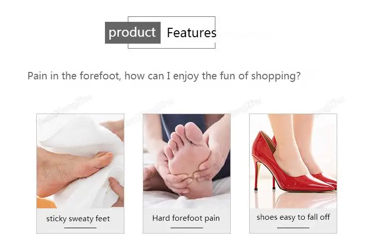 New Forefoot Pads Cotton Insoles Comfortable Shoe Pad Pain Relief Silicone Non-slip Shoe Insole for Women Foot Care Products