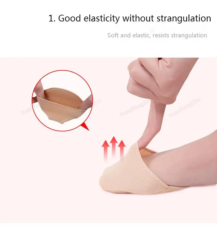 New Forefoot Pads Cotton Insoles Comfortable Shoe Pad Pain Relief Silicone Non-slip Shoe Insole for Women Foot Care Products