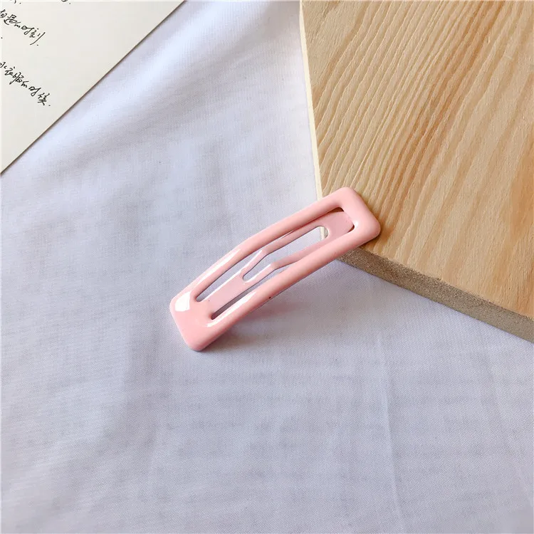 Color Square Candy Hair Clips Alloy Girl Hairpin Summer Cartoon Hairclips BB Clip Fashion Solid color Hair Accessories