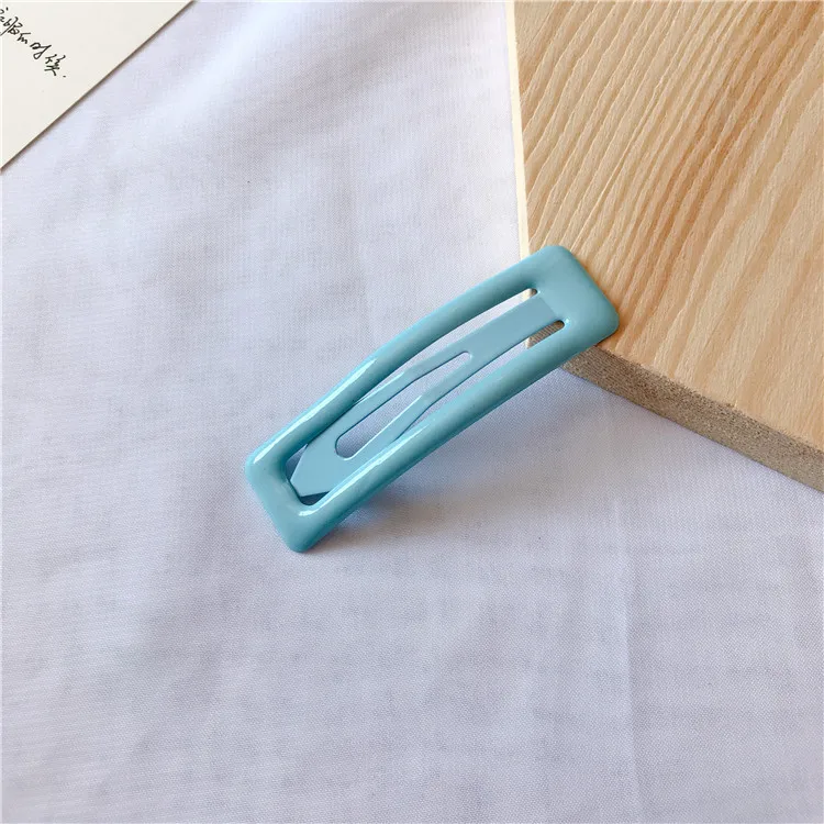 Color Square Candy Hair Clips Alloy Girl Hairpin Summer Cartoon Hairclips BB Clip Fashion Solid color Hair Accessories
