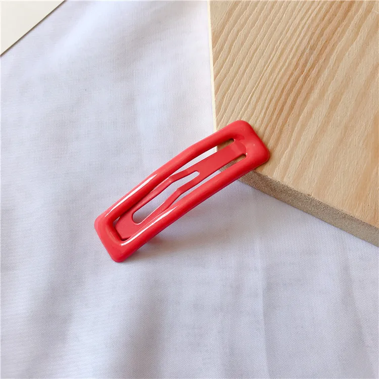 Color Square Candy Hair Clips Alloy Girl Hairpin Summer Cartoon Hairclips BB Clip Fashion Solid color Hair Accessories