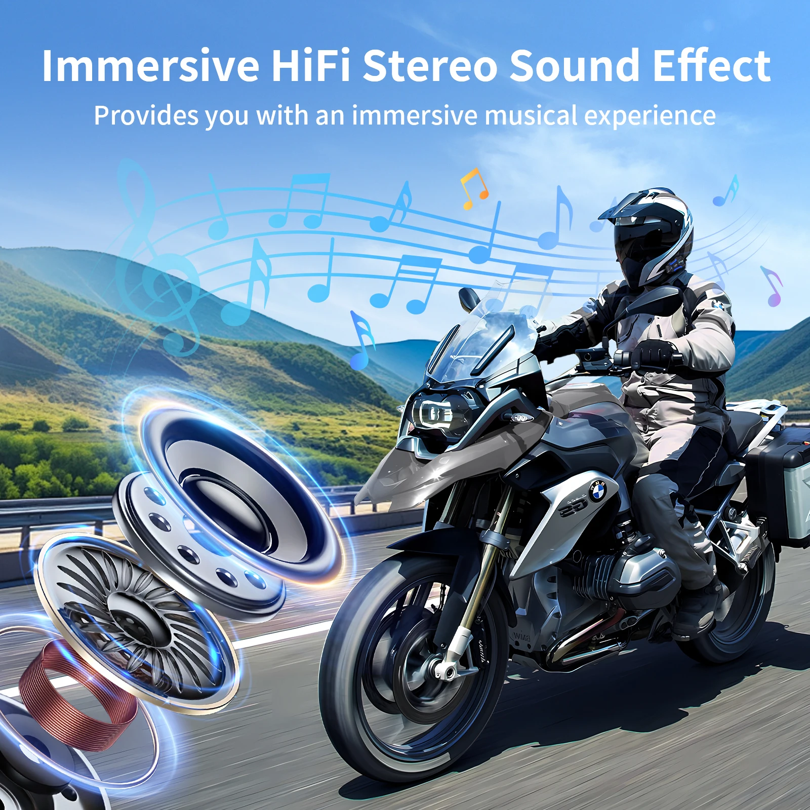 Fodsports FX4 Pro Motorcycle Helmet Intercom Bluetooth Helmet Headset 1200m 4 Rider BT Interphone,FM Radio