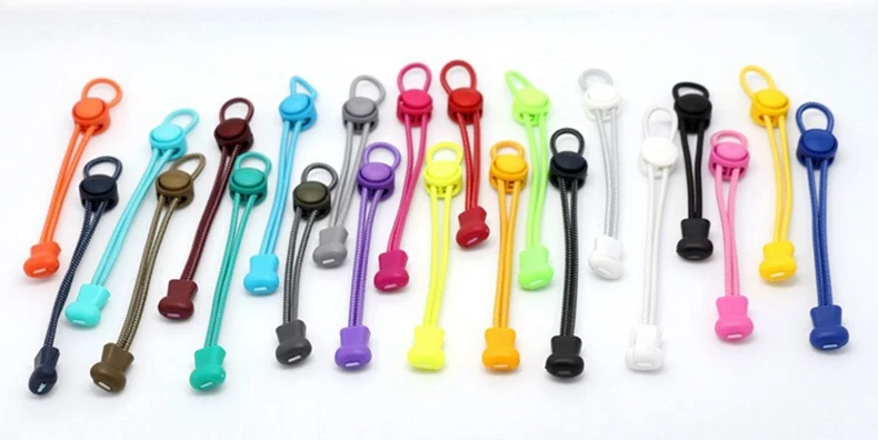 23colors Stretching Lock Lace Sneaker ShoeLaces Elastic Shoe Laces Shoe lacets Shoestrings Running/Jogging/Triathlone