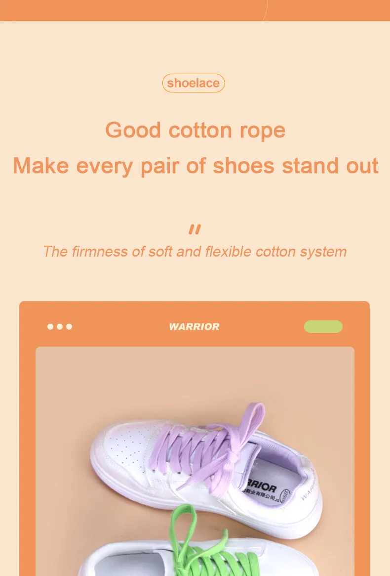 Classic Cotton Shoelaces Flats Sneakers Shoe laces Tennis Shoelace 1CM Width 80/100/120/140/160CM Laces for Shoes Accesories
