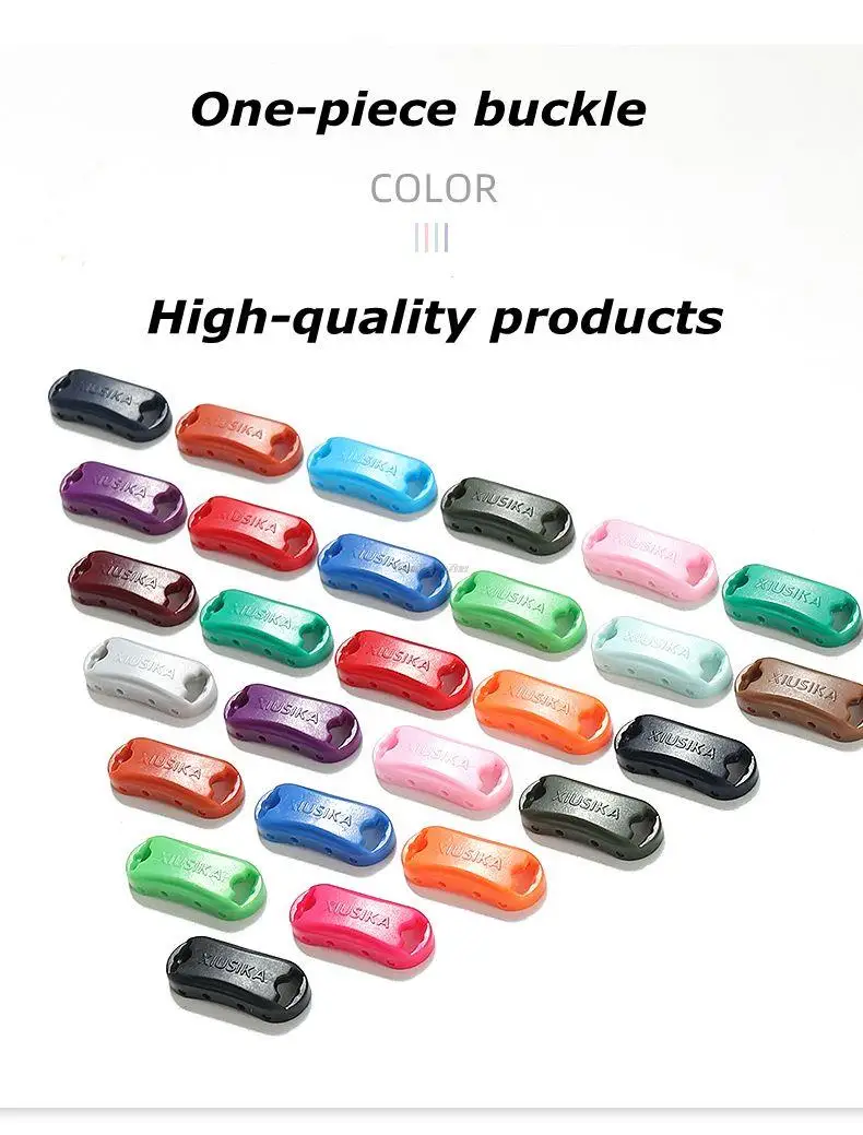 Fashion Shoelace buckle No tie Shoelaces Quick install lock Shoes Accessories AF1 Sneakers Shoe Charms 24 colors Laces Buckle