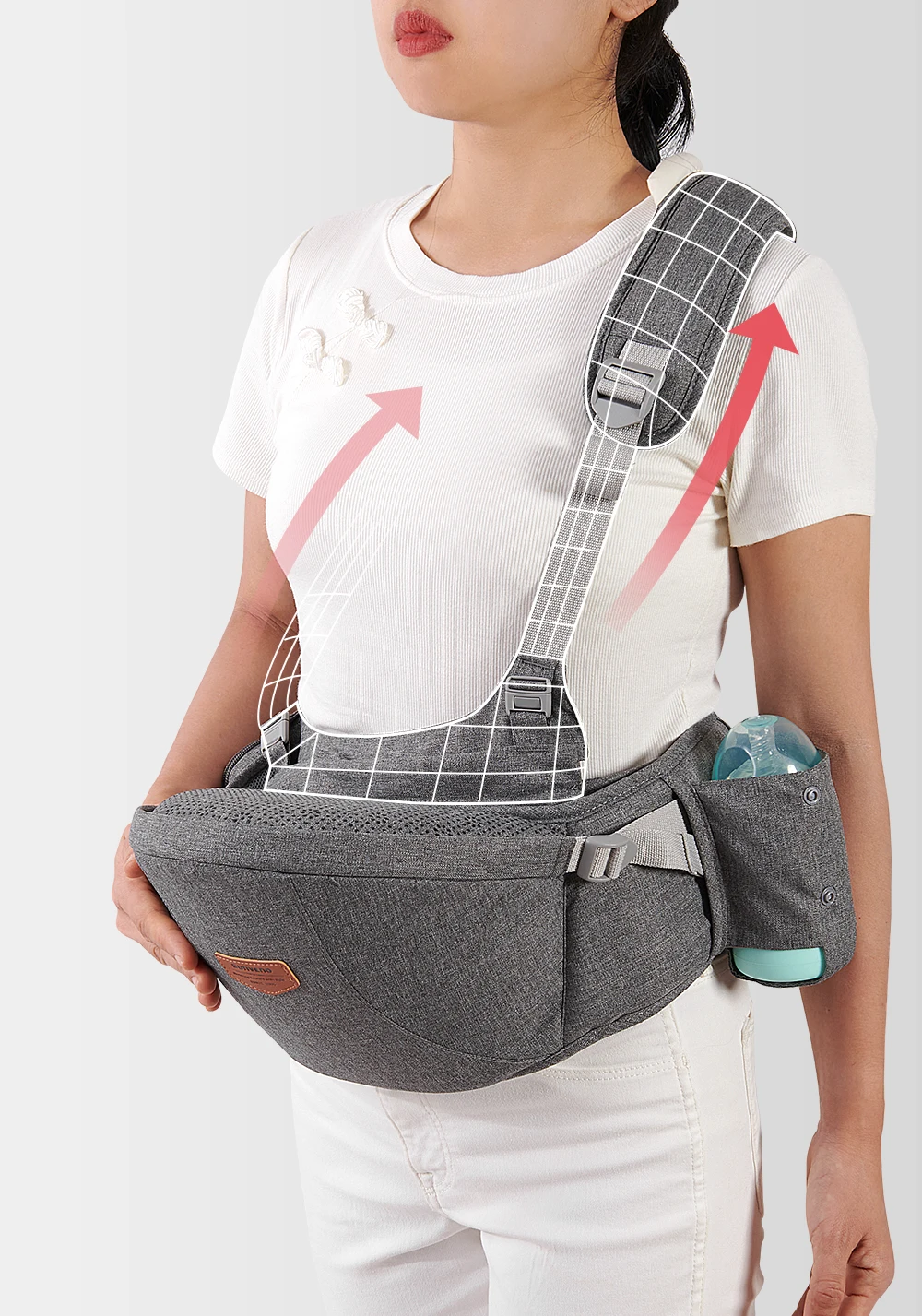 Sunveno New One Shoulder Baby Carrier Effortless Convenient Adjustable Detachable Baby Carrier High Quality Baby Accessories
