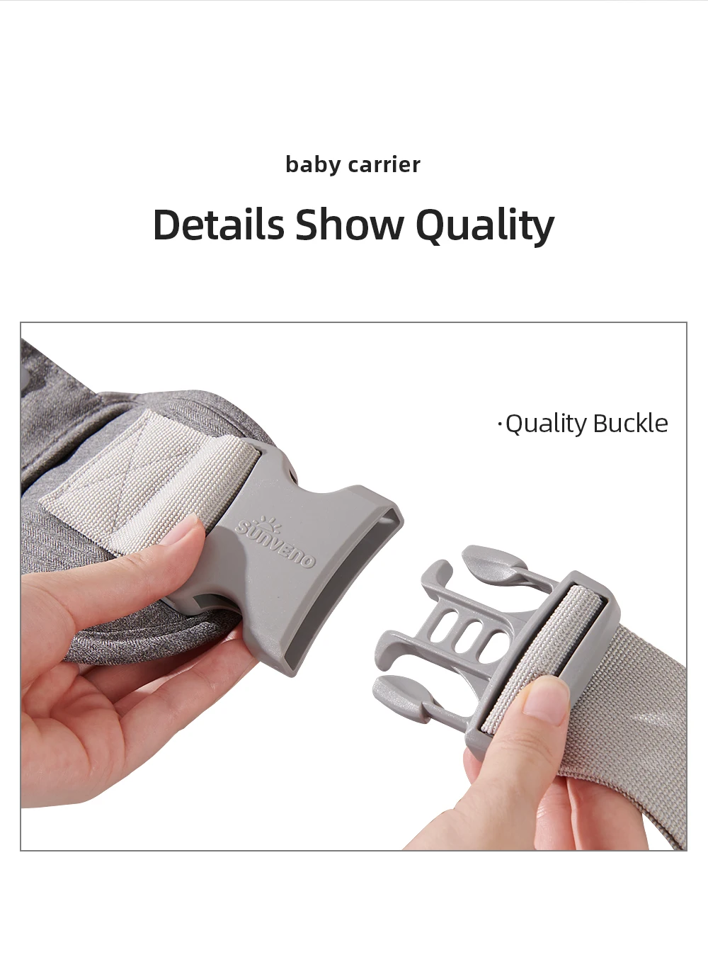Sunveno New One Shoulder Baby Carrier Effortless Convenient Adjustable Detachable Baby Carrier High Quality Baby Accessories