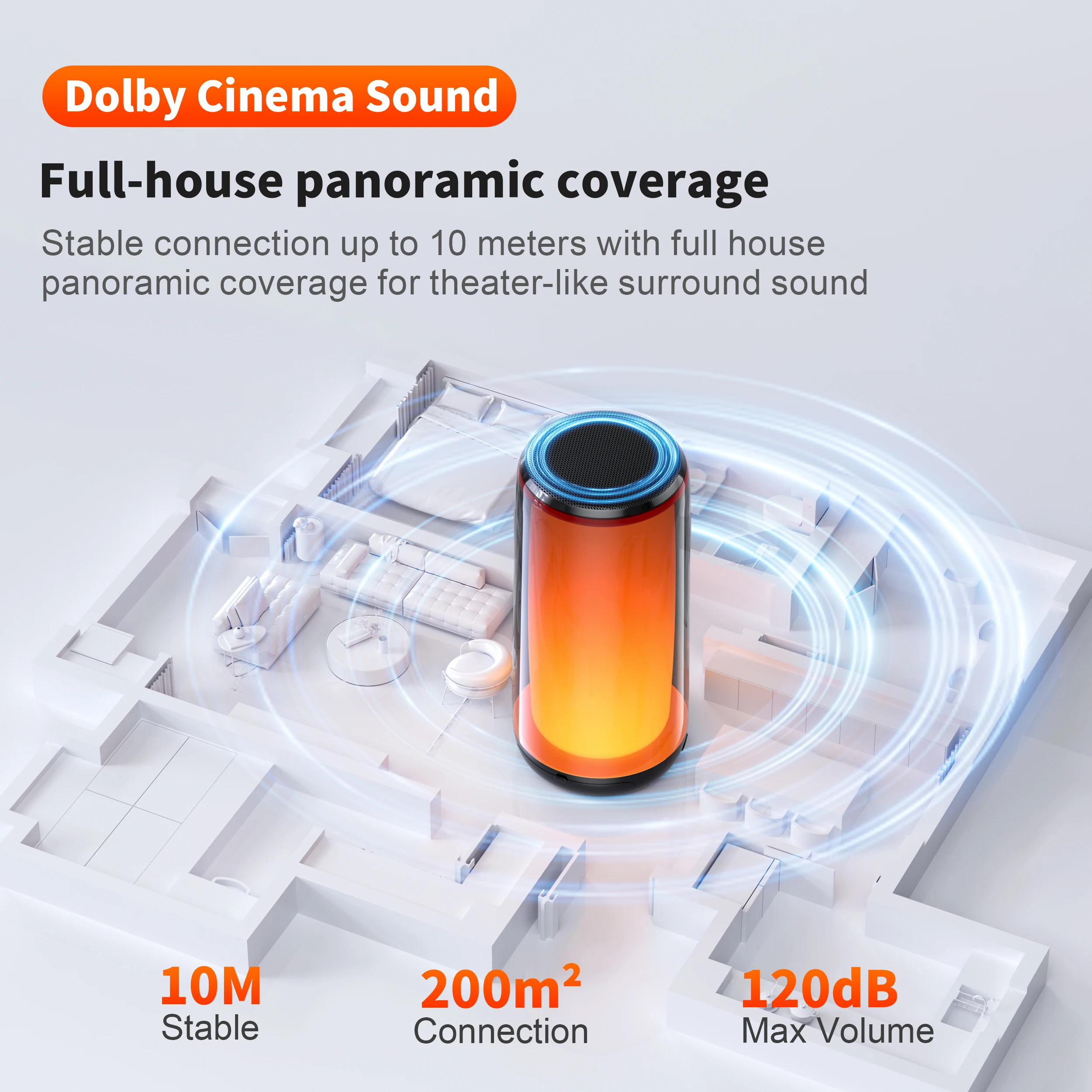 QERE Bluetooth Speaker with Hi-Res 10W Audio,Wireless HiFi Portable Speaker IPX5 Waterproof,Outdoor Multiple connection modes,