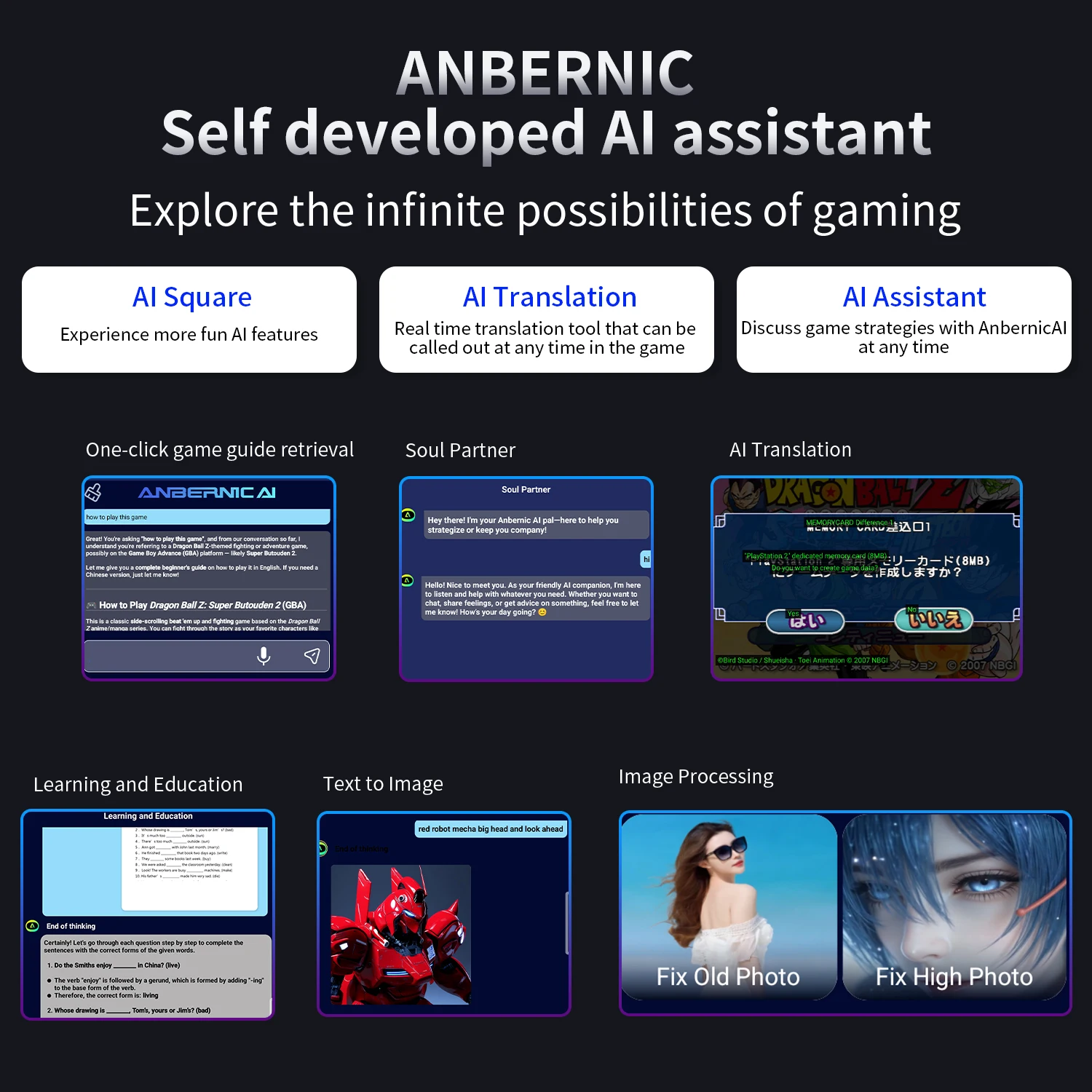 Anbernic RG477M Retro Handheld Game Console 4.7-inch LTPS 64 Bit Game Player Dimensity 8300 Online Multiplayer Streaming RG 477M