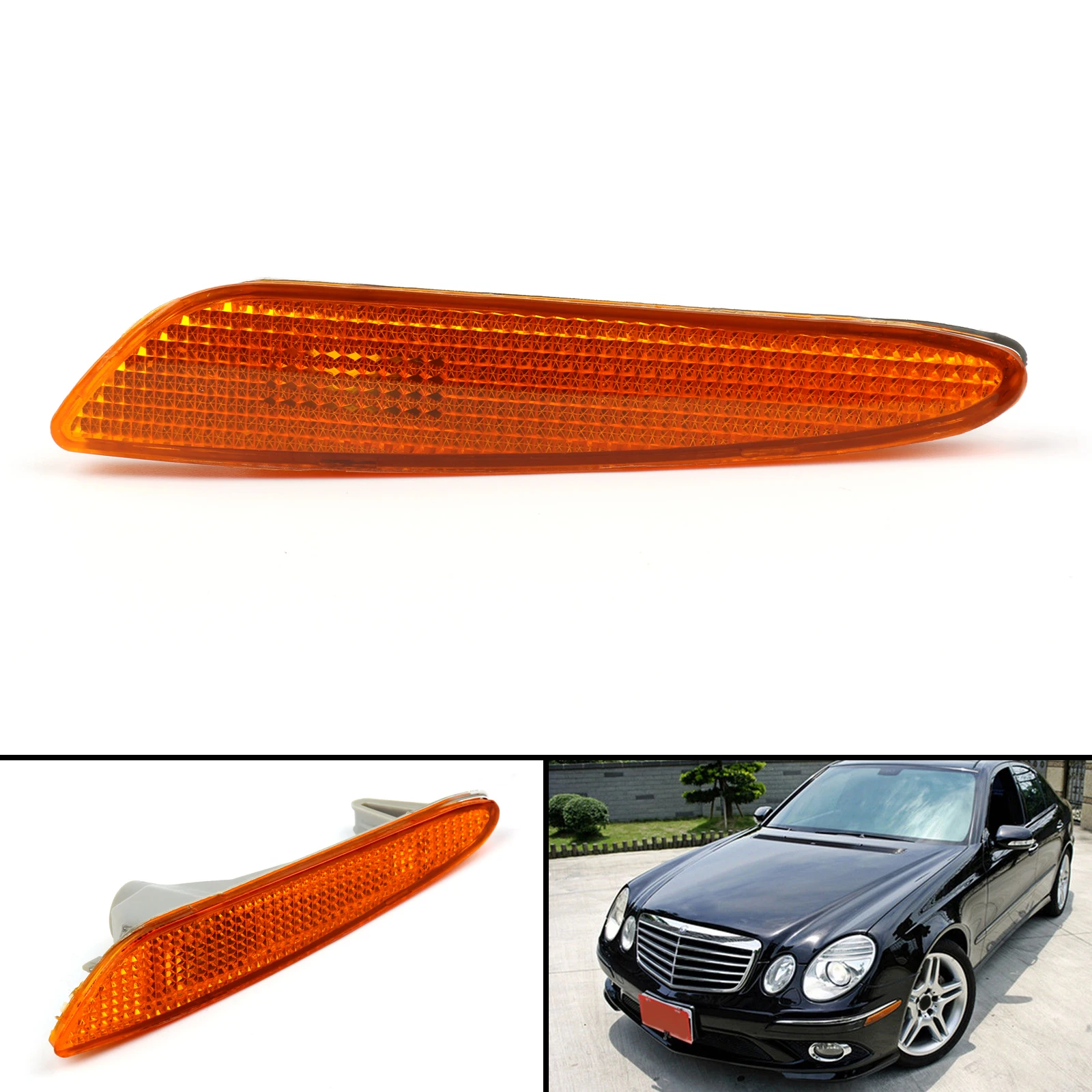 Areyourshop Side Marker Light in Bumper Turn Signal Light for Benz W211 E-Class 2003-2006 Turn Signal Lamp Car Accessories Parts