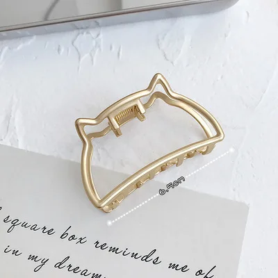 Fashion Women Girls Geometric Metal Hair Claw Clamps Hair Crab Moon Shape Hair Clip Claws Solid Color Hair Accessories Hairpin