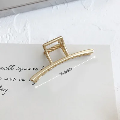 Fashion Women Girls Geometric Metal Hair Claw Clamps Hair Crab Moon Shape Hair Clip Claws Solid Color Hair Accessories Hairpin