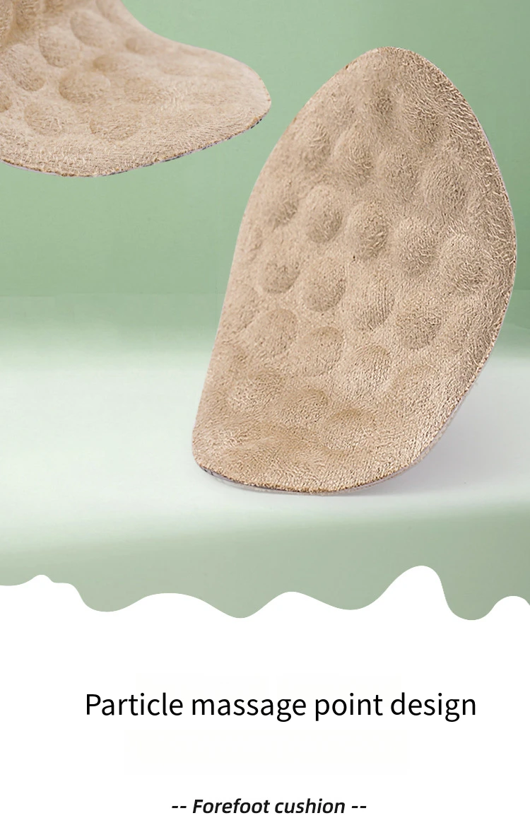 Silicone Forefoot Cushion Particle Massage Soft Half Insoles Women Shoes Pad Foot Care Products Sandals Heels Non-slip Feet Pads