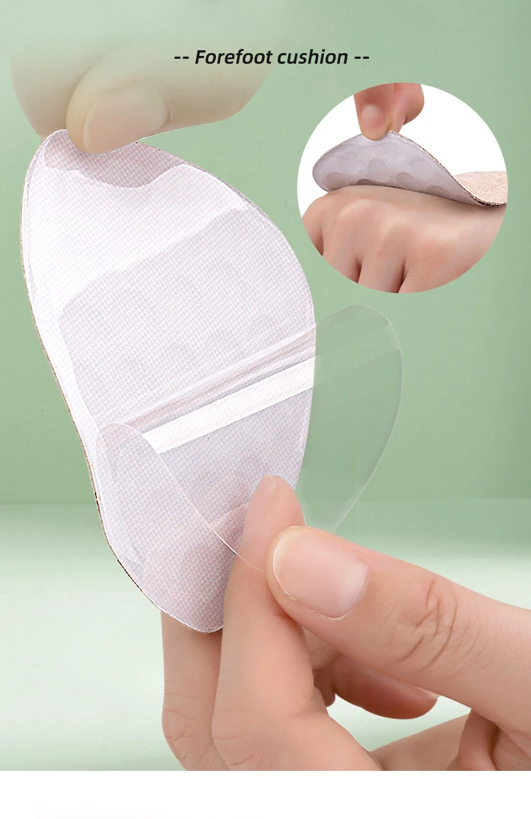 Silicone Forefoot Cushion Particle Massage Soft Half Insoles Women Shoes Pad Foot Care Products Sandals Heels Non-slip Feet Pads