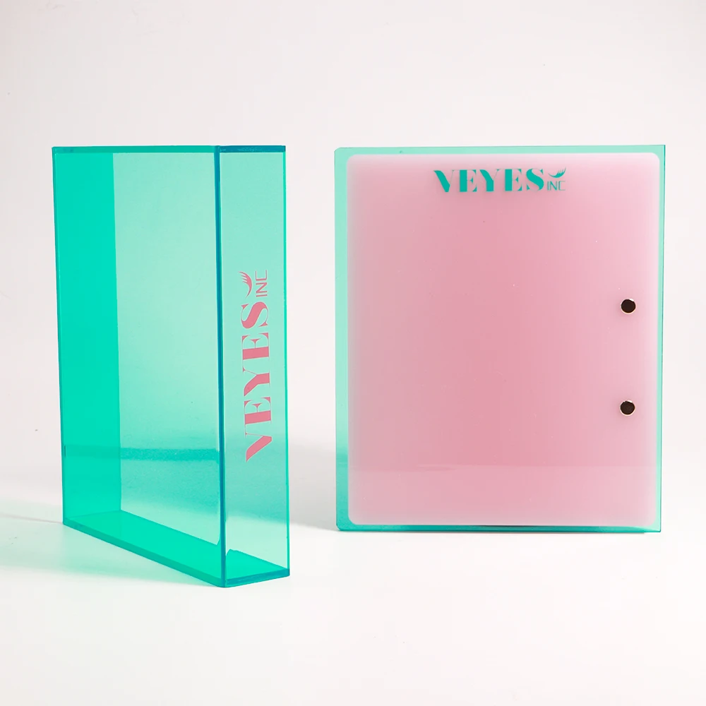 Veyes Inc Eyelash Extensions Acrylic Lash Holder Veyelash Eyelashes Pallet Storage Box Large Lash Tile Dust-proof Cover Makeup