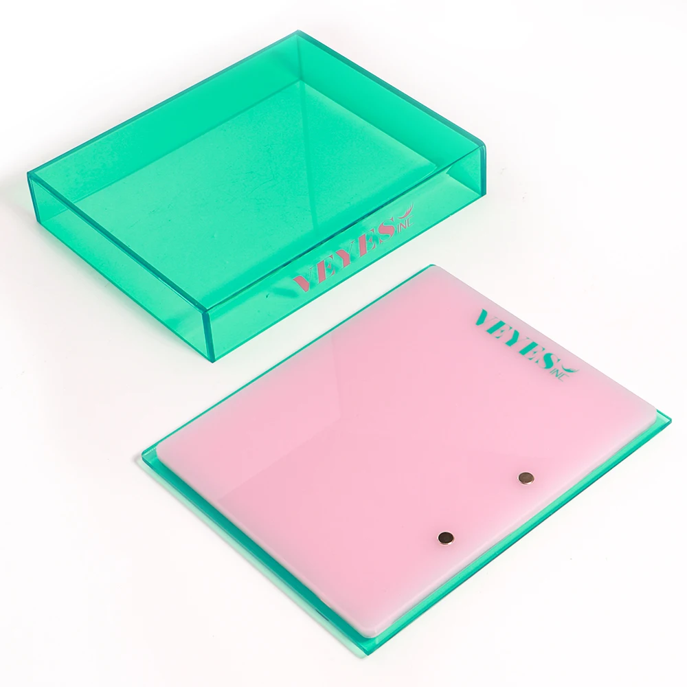 Veyes Inc Eyelash Extensions Acrylic Lash Holder Veyelash Eyelashes Pallet Storage Box Large Lash Tile Dust-proof Cover Makeup