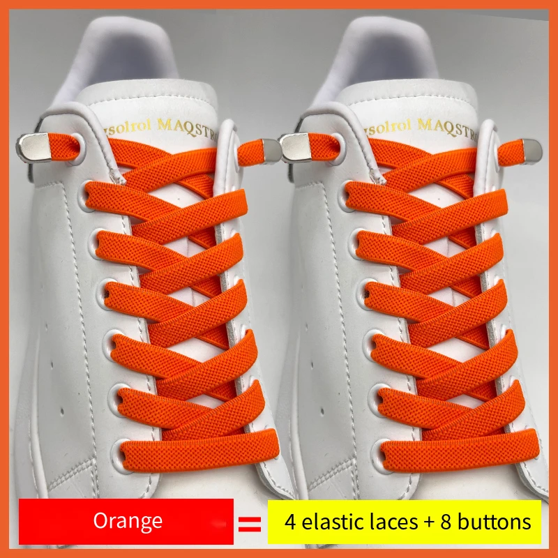 No Tie Shoe laces Elastic Laces Sneakers 8MM Widened Flat Elastic Shoelaces without ties Kids Adult Shoelace Shoes Accessories