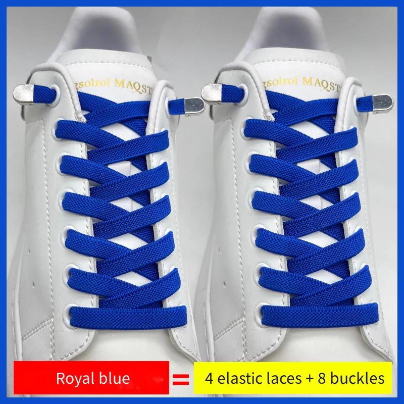 No Tie Shoe laces Elastic Laces Sneakers 8MM Widened Flat Elastic Shoelaces without ties Kids Adult Shoelace Shoes Accessories