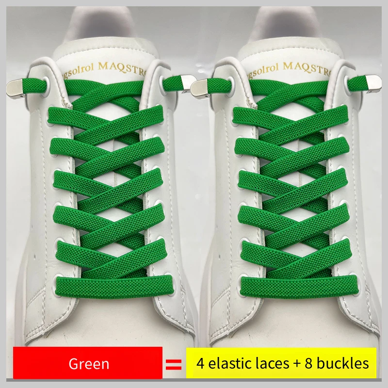 No Tie Shoe laces Elastic Laces Sneakers 8MM Widened Flat Elastic Shoelaces without ties Kids Adult Shoelace Shoes Accessories