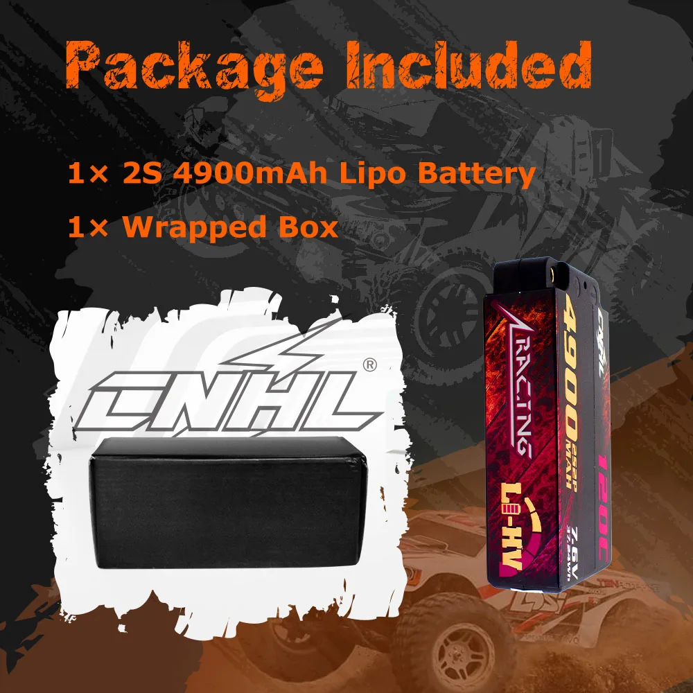 2pcs CNHL Lipo Battery 2S 7.6V 4000mAh 4900mAh 5200mAh 120C HV Shorty Hard Case With EC3 Plug For RC Car Airplane Truck Boat