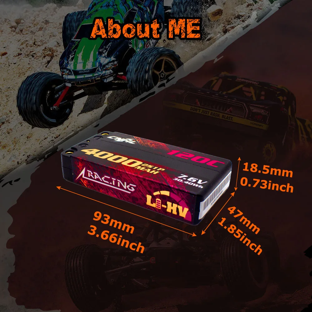 2pcs CNHL Lipo Battery 2S 7.6V 4000mAh 4900mAh 5200mAh 120C HV Shorty Hard Case With EC3 Plug For RC Car Airplane Truck Boat