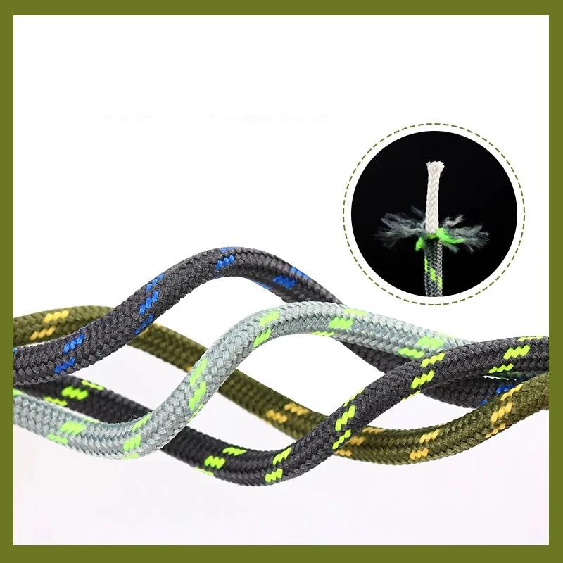 1Pair Outdoor Shoelaces Sport Casual Round Shoes Lace Hiking Slip Rope Shoe Laces Sneakers Boot Shoelace Strings