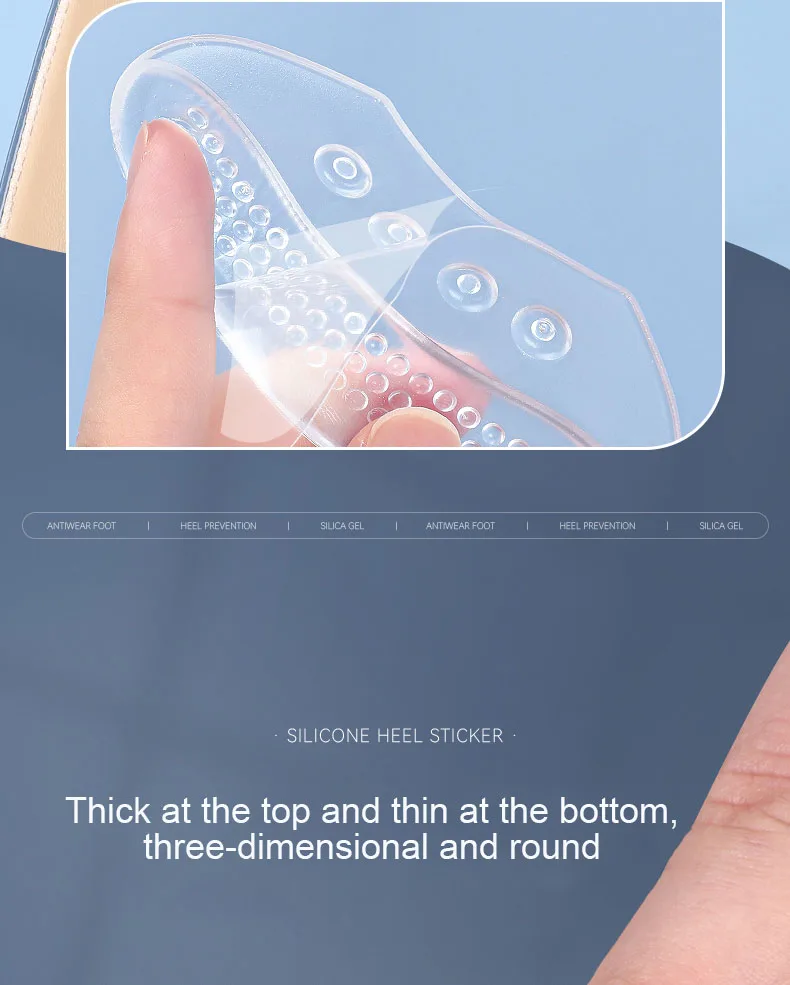 Silicone Heel Protectors Quality Womens Shoes Heel Cushion Foot Care Products Non Slip Shoe Pads for High Heels Shoe Insert