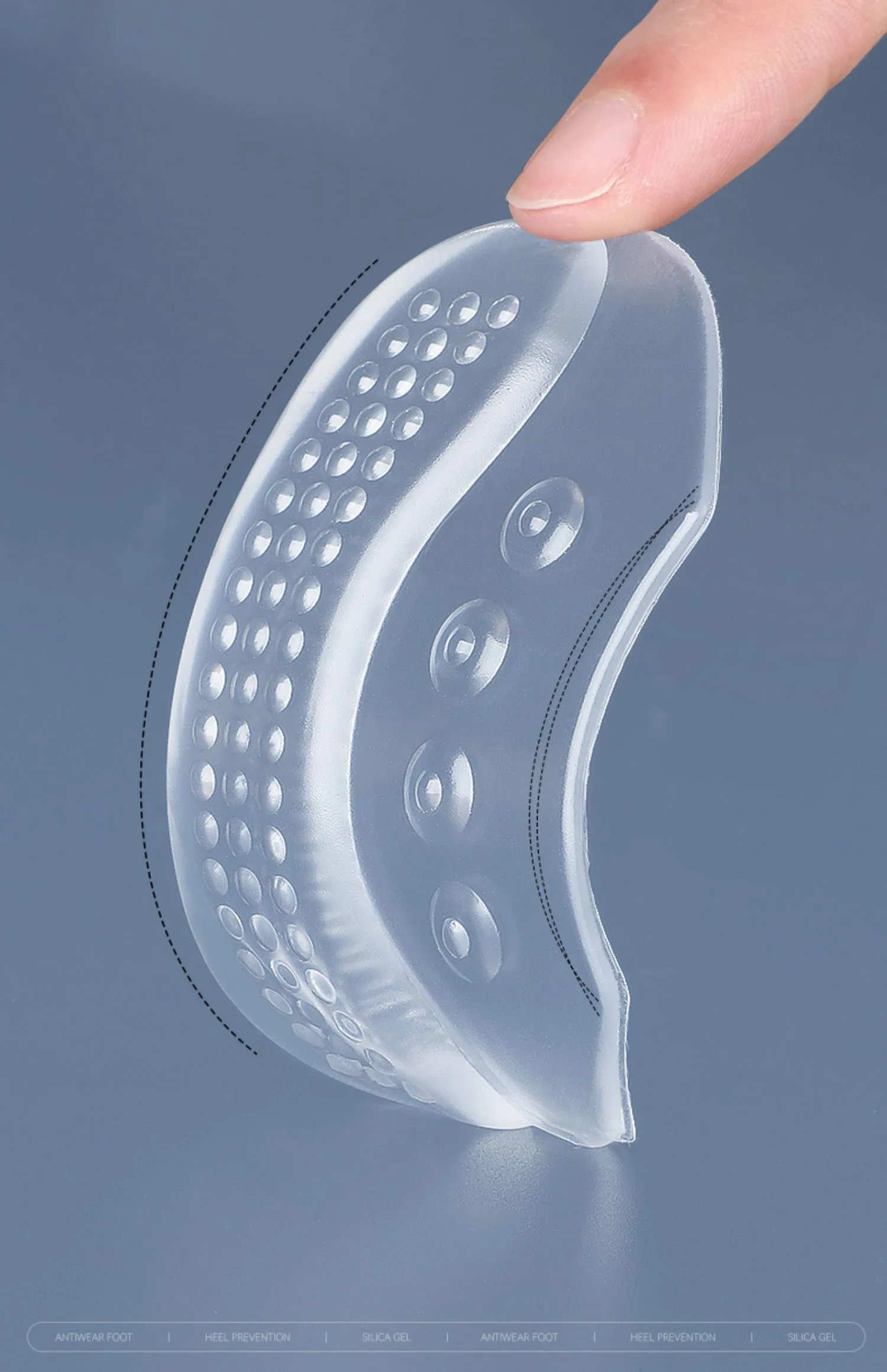 Silicone Heel Protectors Quality Womens Shoes Heel Cushion Foot Care Products Non Slip Shoe Pads for High Heels Shoe Insert