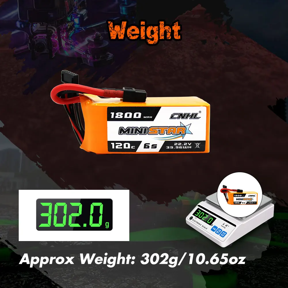 2pcs CNHL 6S 22.2V Lipo Battery 1300mAh 1500mAh 1800mAh 120C With XT60 Plug For RC FPV Drone Quadcopter Helicopter Airplane