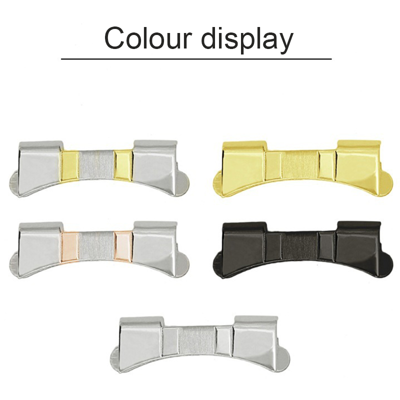 Curved end adaptor Metal Watch accessories 14mm 15 16 17 18 19 20 21 22 23 mm 24mm Stainless Steel Strap Replacement connector